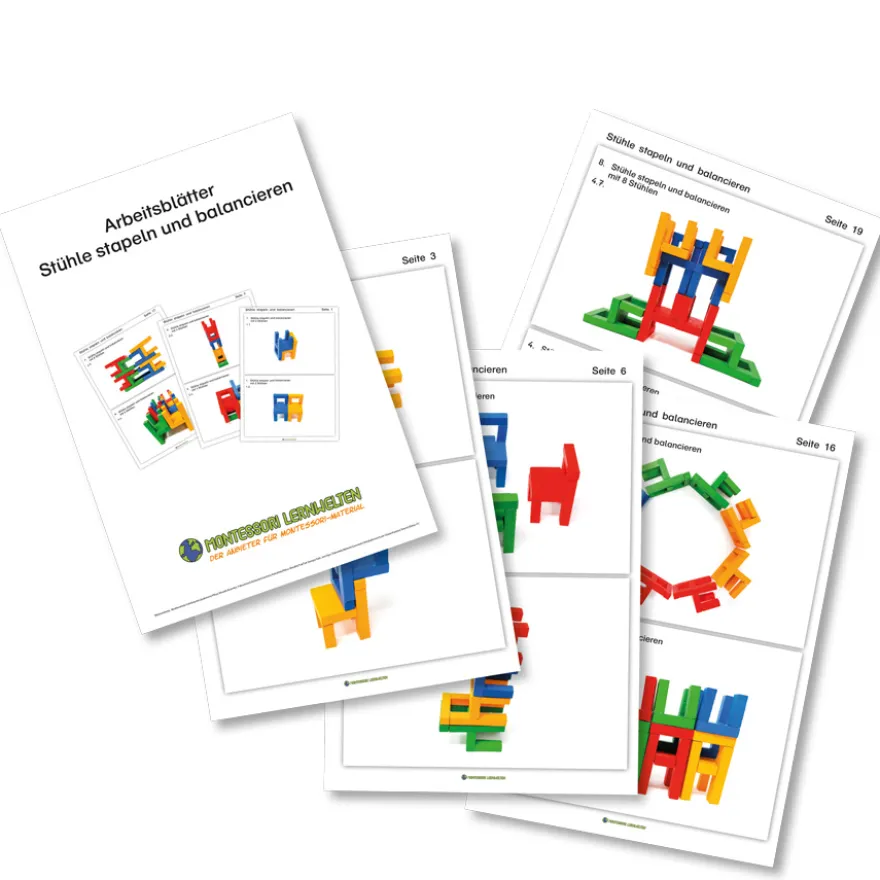 Arbeitsblätter - Stühle stapeln und balancieren (DOWNLOAD)