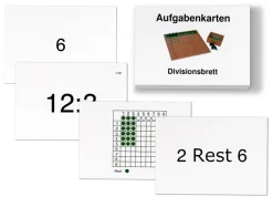 Aufgabenkarten für das Divisionsbrett