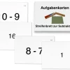 Aufgabenkarten für das Streifenbrett zur Subtraktion