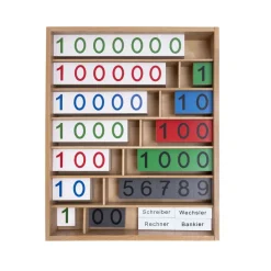 Bankspiel aus Holz - Multiplikation lernen und Malaufgaben üben
