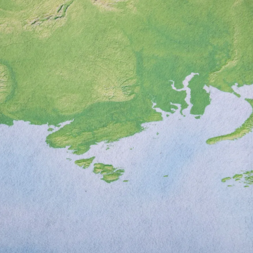 Begehbare physische Weltkarte, 180 x 110 cm