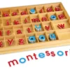 Bewegliches Alphabet - Kleinbuchstaben im Holzkasten
