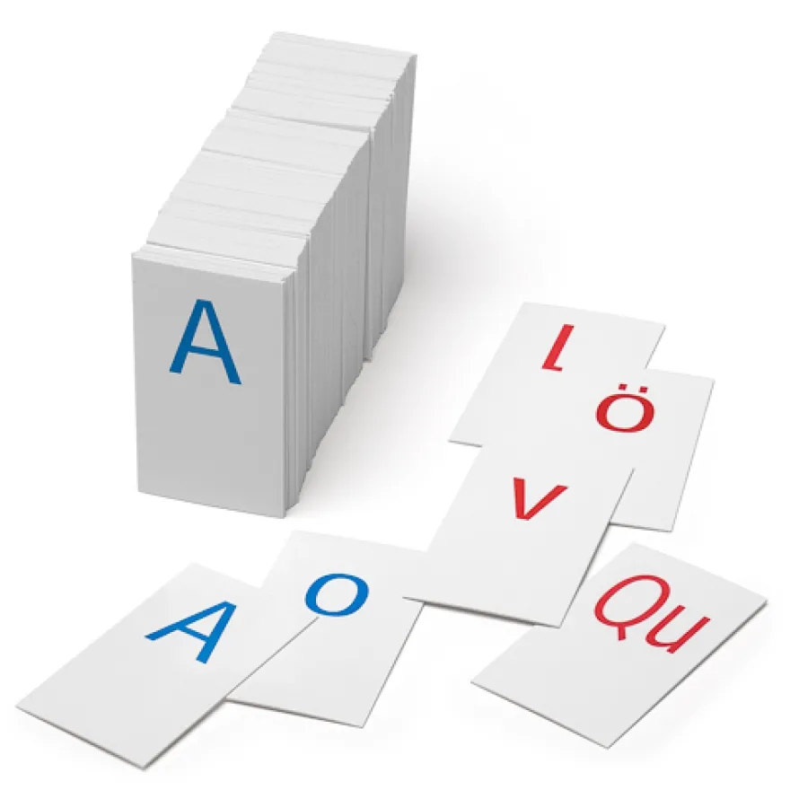 Buchstabenkarten für die Setzleiste