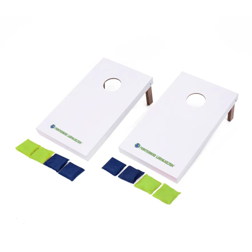 Cornhole Set - Wurfspiel mit 2 Brettern und 8 Kissen