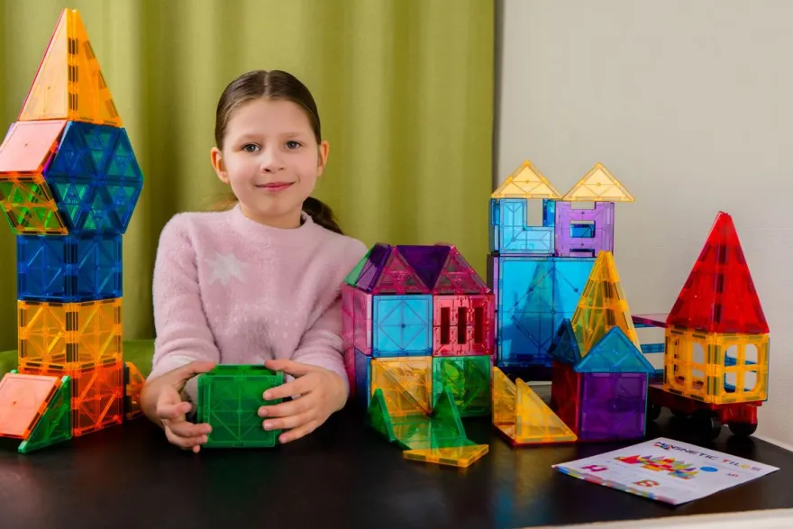 Das Riesen-Set Magnetbausteine mit 120 Teilen
