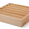 6-Fächer-Holzkasten für Stöpselkarten