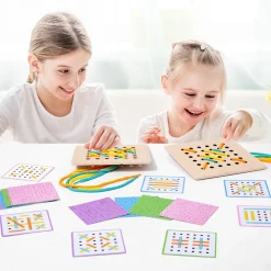 Fädeln um die Wette! Partnerspiel mit Fädelvorlagen