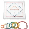 Geometriebrett quadratisch transparent 13 cm