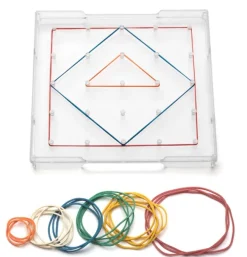 Geometriebrett quadratisch transparent 13 cm
