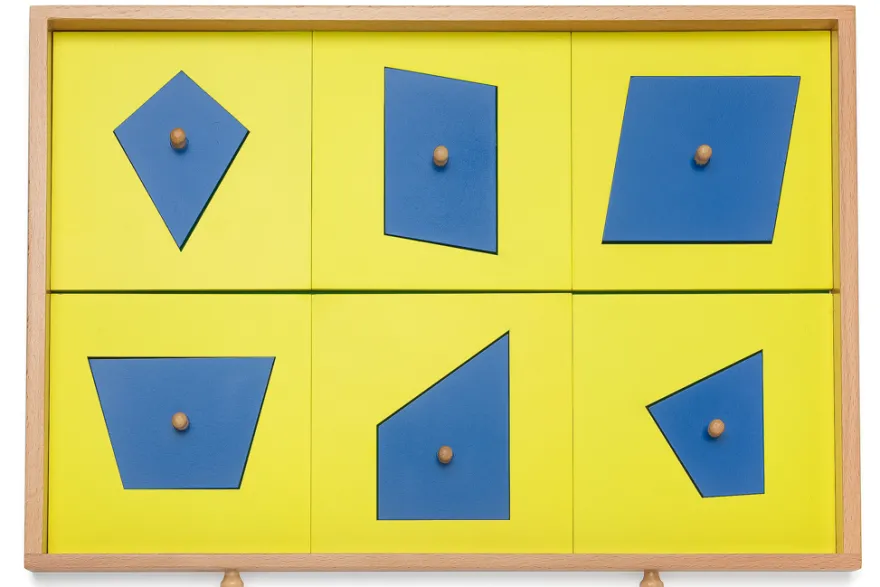 Geometrische Kommode mit Einführungsrahmen
