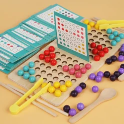Gestalte um die Wette: Partnerspiel mit Holzperlen