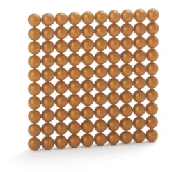 10 Goldene Perlenquadrate