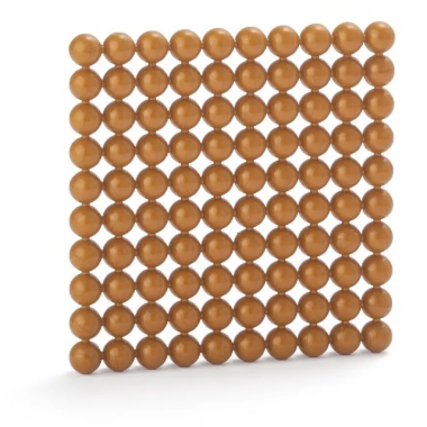 10 Goldene Perlenquadrate