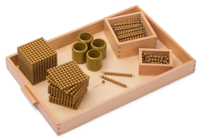 Goldenes Perlenmaterial
