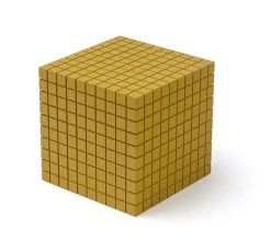Goldenes Würfelmaterial