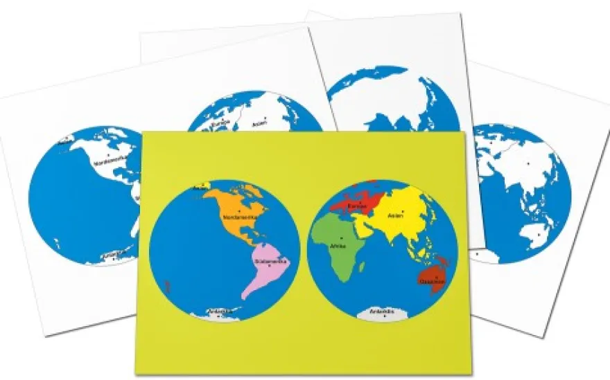 4 große Kontrolltafeln zur Puzzlekarte Welt (DOWNLOAD)