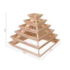 Große Pflanzpyramide aus Holz - ideal als Erdbeerpyramide und Kräuterpyramide