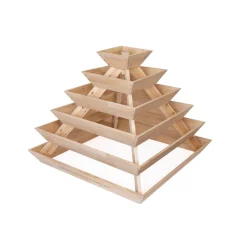Große Pflanzpyramide aus witterungsbeständigem Lärchenholz - ideal als Erdbeerpyramide und Kräuterpyramide