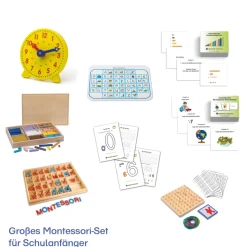 Großes Montessori-Set für Schulanfänger