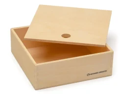 Holzkiste mit Deckel, 15,5 x 15,5 x 5,5 cm