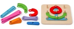 Holzpuzzle Buchstaben und Ziffern