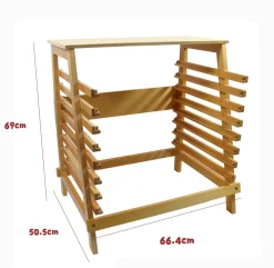 8 Holzpuzzlekarten mit Regal