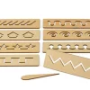 8 Holzschablonen für Schwungübungen im Set
