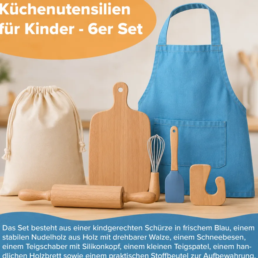 Küchenutensilien für Kinder - 6er Set