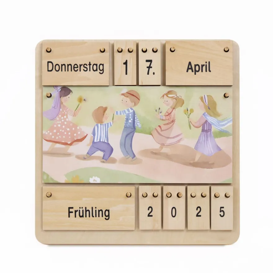 Kinder Lernkalender aus Holz