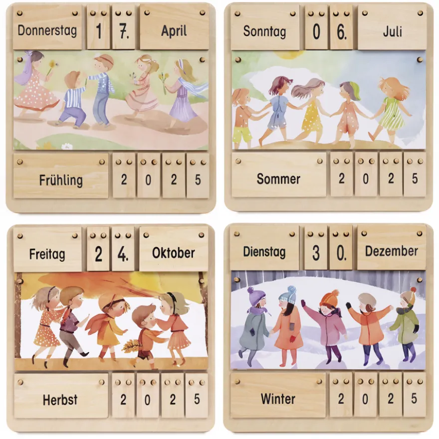 Kinder Lernkalender aus Holz