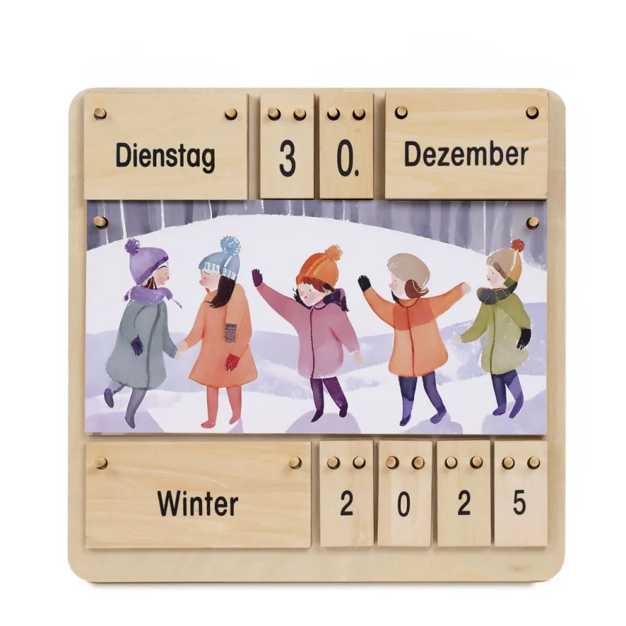 Kinder Lernkalender aus Holz
