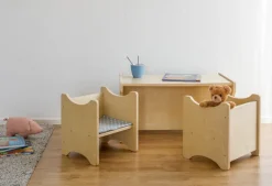 Kindersitzgruppe mit 2 kleinen Stühlen und einem Tisch - abwischbare Premiumqualität