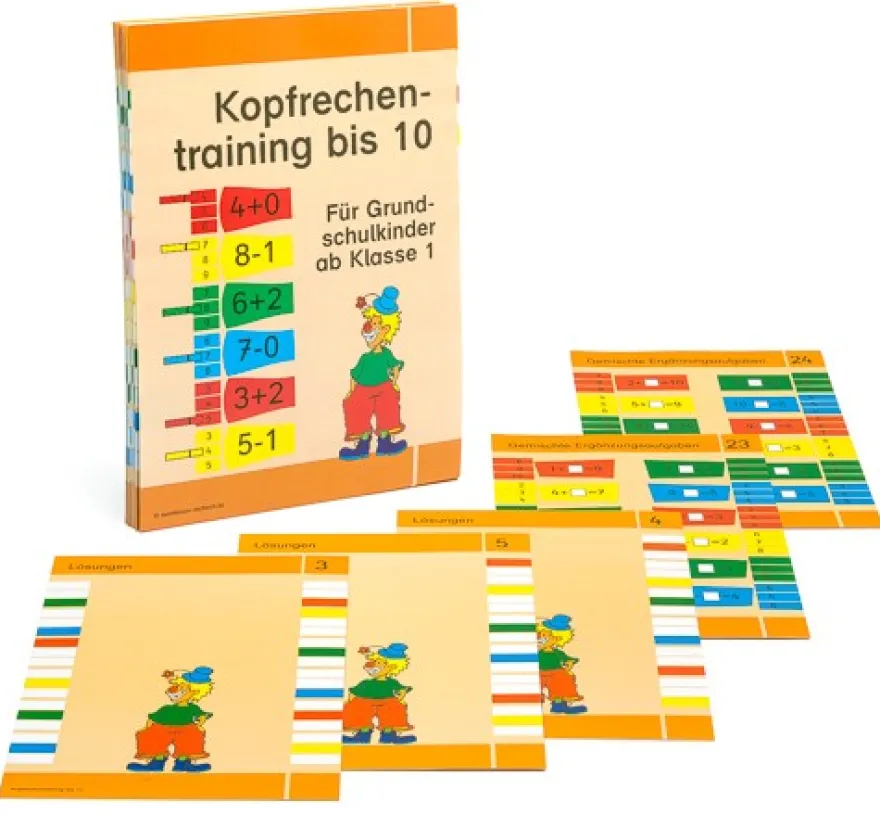 Klammerkarten Kopfrechentraining bis 10