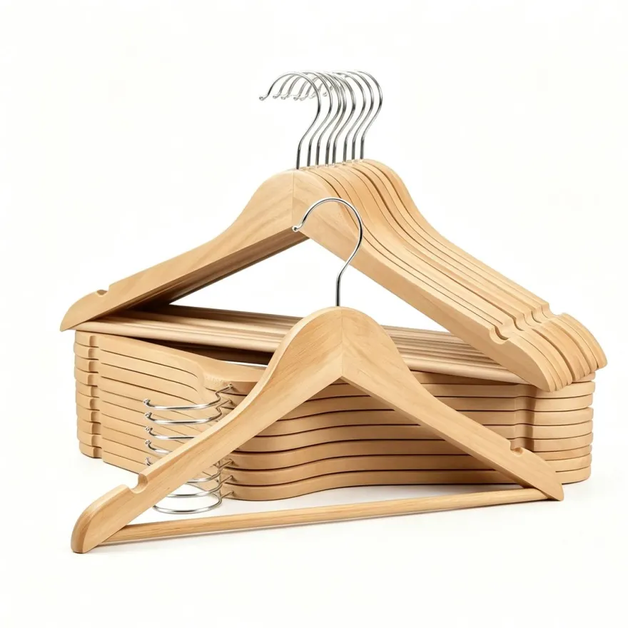 Kleiderbügel aus Holz - 20er Set