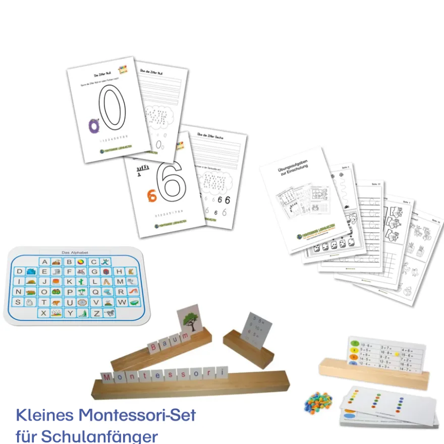Kleines Montessori-Set für Schulanfänger