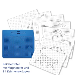 Magische magnetische Zeichentafel mit 21 Kopiervorlagen