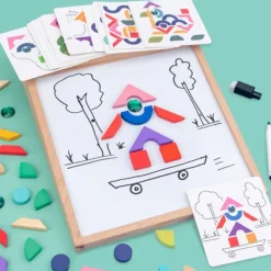Magnetische Zeichentafel mit Figuren