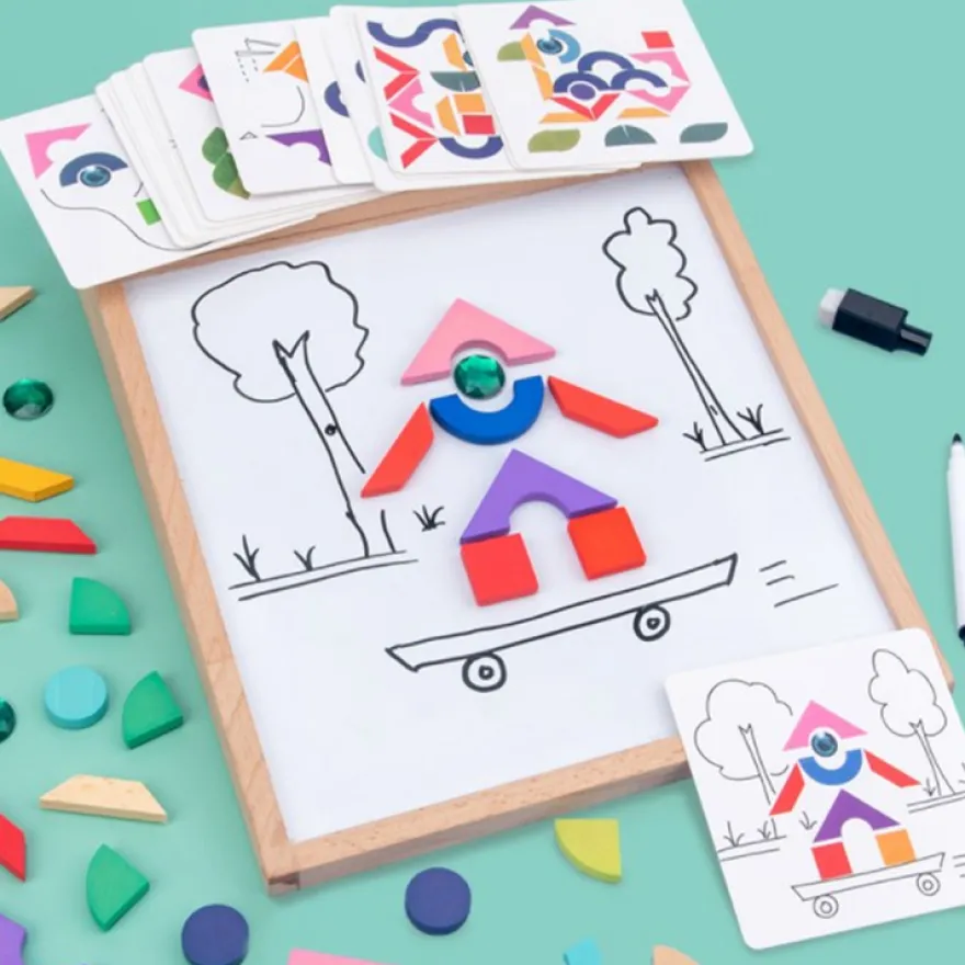 Magnetische Zeichentafel mit Figuren