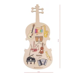 Musikinstrumente-Puzzle aus Holz