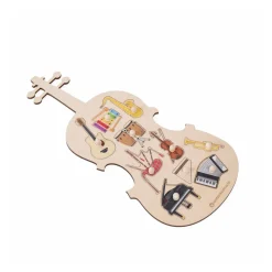 Musikinstrumente-Puzzle aus Holz
