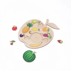 Obst-Puzzle aus Holz