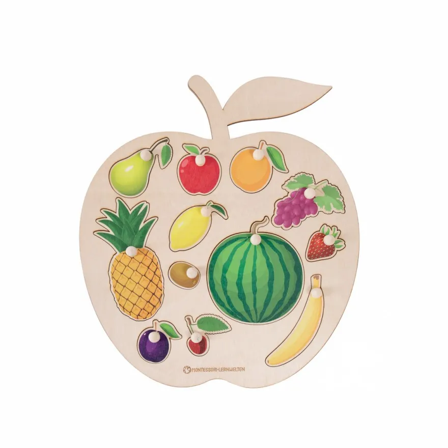 Obst-Puzzle aus Holz