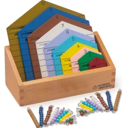 Perlenhäuser mit Perlenstäbchen - Zahlenzerlegung und Addition von 1-10