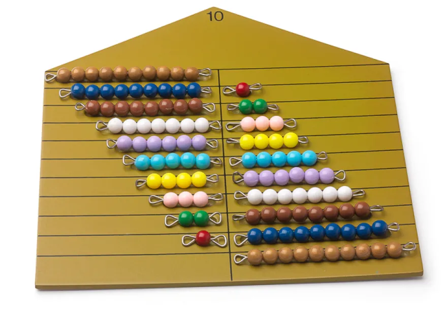 Perlenhäuser mit Perlenstäbchen - Zahlenzerlegung und Addition von 1-10