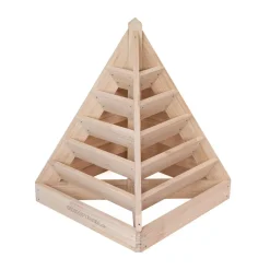 Pflanzpyramide aus Holz - ideal als Kräuterpyramide, Erdbeerpyramide oder Blumenpyramide