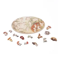 Pilze-Puzzle aus Holz