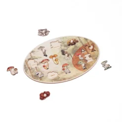 Pilze-Puzzle aus Holz