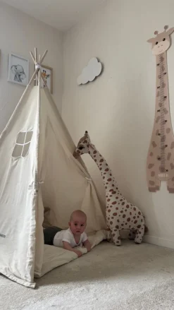 Premium Tipi Kinderzelt - Spielzelt mit gepolsterter Decke