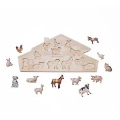 Puzzle Bauernhoftiere aus Holz