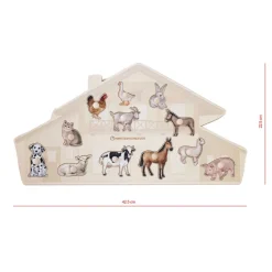 Puzzle Bauernhoftiere aus Holz